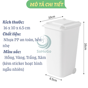 Hộp Đựng Mini Kiểu Thùng Rác Cute -Thùng Rác Mini Trang Trí Đa Năng