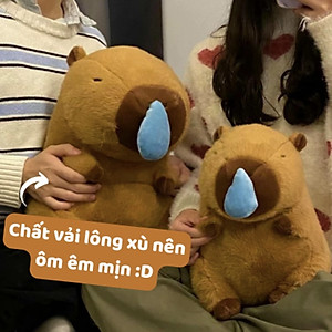 Thú nhồi bông Capybara chảy nước mũi êm mịn dễ thương cao cấp - Size từ 25cm đến 90cm - Quà tặng gấu bông Capybara nhồi bông dễ thương - Gối ôm mềm mịn cho bé