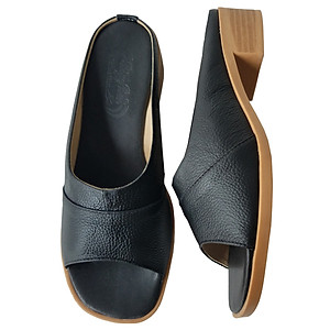 Dép Cao Gót Nữ BIGGBEN Da Bò Cao 4 Phân DCG75