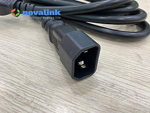 Dây nguồn C13 C14 Novalink 13A – Dài 1m/1.5m/1.8m/2m cho UPS, PDU, Server. Lõi đồng 3Gx1.31mm, chuẩn UL - Hàng chính hãng