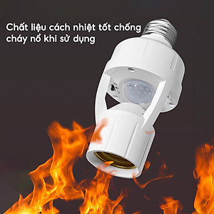 Đui Đèn Cảm Biến Chuyển Động E27, Tự Động Bật Tắt Thông Minh khi có người