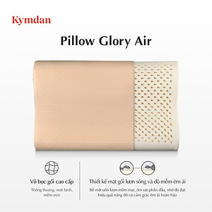 Gối cao su thiên nhiên Kymdan Pillow Glory Air 60 x 38 x 8,5 - 5,5 - 8 cm