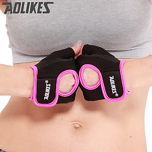 Găng tay tập gym Nam Nữ AOLIKES YE-1678 chống trơn trượt Sport Breathable Gloves