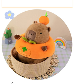GẤU BÔNG CAPYBARA – CHUỘT LANG NƯỚC ĐỘI TRÁI CAM DỄ THƯƠNG | THÚ BÔNG SIÊU MỊN 25CM