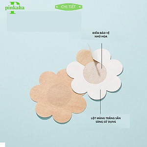 Hộp 60 Miếng Dán Ngực Giấy Dùng 1 Lần Hình Hoa Siêu Bám Dính Thông Hơi Thoáng Mát 307