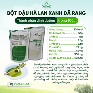 Bột đậu Hà lan xanh đã rang Canada 250g