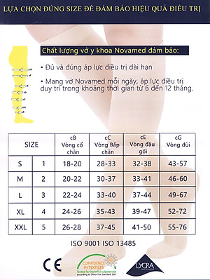 Vớ chống suy giãn tĩnh mạch Novamed - Nhập khẩu Thổ Nhĩ Kỳ ( vớ đùi )