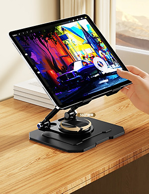 Kệ đỡ giá đỡ đế tản nhiệt cho máy tính bảng hợp kim nhôm gấp gọn xoay 360 độ nhiều nấc độ cao K31- Hàng chính hãng