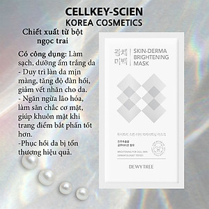Mặt Nạ Ngọc Trai Dưỡng Trắng Da Cấp Ẩm Và Chống Lão Hóa Dewytree Skin Derma Brightening Mask 23g (1 Miếng)