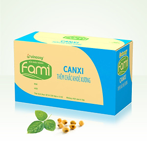 Thùng 10 Hộp Sữa đậu nành Vinasoy Fami Canxi (1 lít/Hộp)