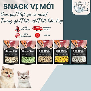 Thức ăn cho mèo Bite Of Wild Cỏ Mèo, Gan Gà, Trứng Gà, Thịt Tươi Sấy Khô Không Chất Bảo Quản