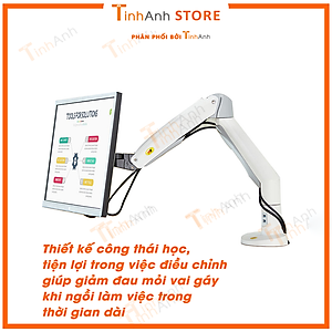 Giá treo màn hình máy tính Cao Cấp NB F100A 22 - 35 inch Arm màn hình tải trọng 12Kg Mẫu mới 2021 - Hàng Nhập Khẩu