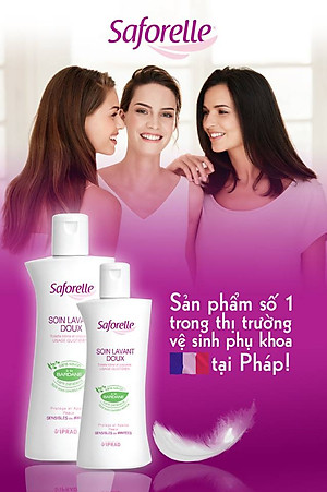 Dung Dịch Vệ Sinh SAFORELLE Gentle Cleansing Care (250ml) + Tặng 1 Móc Khóa Nhựa 2 Mặt