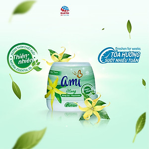 Combo 2 hộp Sáp thơm khử mùi Ami - Hương thơm chiết xuất thiên nhiên, Tỏa hương suốt nhiều tuần (Nhiều lựa chọn mùi hương)