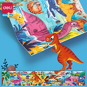 Đồ Chơi Xếp Hình Puzzle Cấp Độ Dễ Đến Khó 7 Level Deli - Chủ Đề Động vật, Khủng Long, Đại Dương - Đồ Chơi Giáo Dục Cho Bé Từ 2 Tới 6 Tuổi - 74500