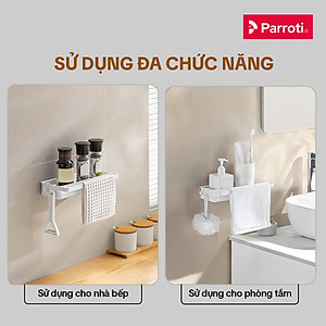 Giỏ đựng đồ rửa chén cao cấp, khay đựng miếng rửa bát, có khay chứa nước - Parroti Tidy - TD31