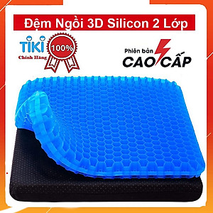 Đệm Ngồi 3D Silicon 2 Lớp Tổ Ong Lót Ghế Thoáng Khí Chống Đau Mỏi Lưng