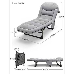 Giường Ngủ Văn Phòng Gấp Gọn, Giường Xếp Thông Minh Di Động Nằm Nghỉ Trưa Tiện Ích. Khung Thép Sơn Tĩnh Điện - Hàng chính hãng