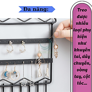 Giá Treo Trang Sức Hình Móc Áo Đa Năng- Kệ Treo Khuyên Tai, Vòng Tay, Dây Chuyền Gắn Tường+ Kèm Móc Dán
