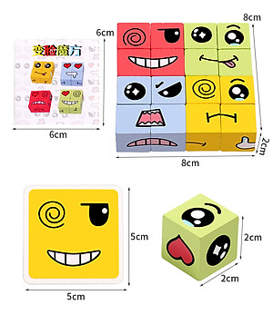 Bộ Đồ Chơi Xếp Rubik Biểu Cảm Cho Bé Hình Cảm Xúc - Hàng chính hãng