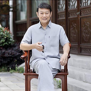 Bộ mặc nhà nam trung niên cho bố, đồ bộ quần áo người già