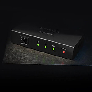Ugreen UG4020140201TK Màu Đen Bộ chia HDMI 1 ra 2 hỗ trợ phân giải FULL HD - HÀNG CHÍNH HÃNG