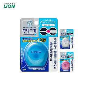 Cuộn chỉ nha khoa Lion Clinica Advantage 40m làm sạch các mảng bám giữa kẽ răng & ngăn ngừa các bệnh lý về răng miệng - Made in Japan