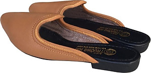 Dép bít mũi TRƯỜNG HẢI da bò thật mềm mại không bong tróc đế cao su chồng mòn êm ái BMN0361