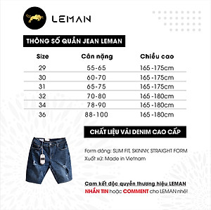 Quần Short Jean nam Leman xanh rách JL06 - Skinny Form