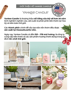Nến ly tròn sáp đậu nành Yankee Candle size L (567g) - Fresh Cut Roses