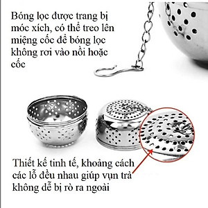 Dụng cụ lọc gia vị, giỏ lọc gia vị bằng inox Dụng cụ thảo dược, gia vị hầm và lọc trà hình quả cầu bằng inox IN48 (Chọn kích thước)