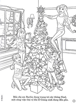 Bộ Sách Tô Màu Khổ Lớn Berbie - 50 Đề Can Bóc Dán Đề Can (Bộ 3 Cuốn)