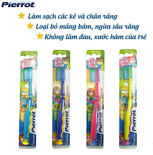 Bàn chải đánh răng trẻ em siêu mềm PIERROT JUNIOR PLUS