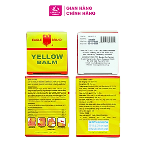 [Chính Hãng Singapore] COMBO 3 Lọ Dầu Cù Là Con Ó Vàng Yellow Balm 20g - Giảm Nhanh Cơn Đau