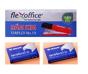 Bộ bấm kim số 10 và kim bấm Flexoffice FO-ST03-S2