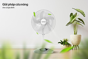 Quạt Sạc Tích Điện Sunhouse SHD7228 - Hàng Chính Hãng