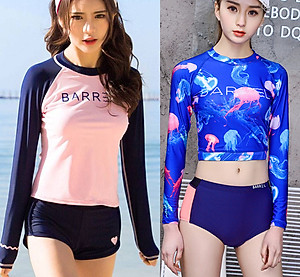 Bikini Hai Mảnh Đồ Bơi Tay Dài Che Nắng MHAT045 MayHomes Form Chuẩn Thun Bốn Chiều Co Giãn Tốt