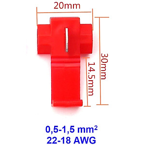Bộ 30 Cút Nối Dây Điện Kẹp Phân Nhánh 10A Milliken Tampe NL-2010
