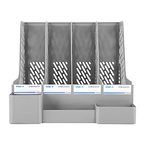 WJK9279G Giá hồ sơ 4 ngăn có ống cắm Guangbo  (Ghi)