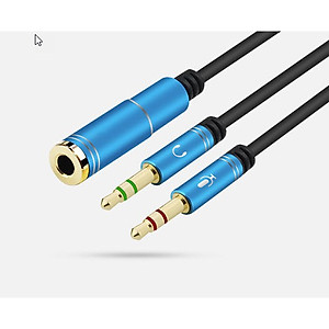Jack Chuyển Đổi Tai Nghe 3.5mm Sang Audio Và Mic - Jack Gộp Tai Nghe và Mic 3.5mm Cho Laptop, Máy Tính PC Cáp Gộp Tai Nghe Và Mic Ra Jack 3,5mm Âm Cáp Ra 1 Cổng 3.5mm dây chuyển 2 đầu 3.5 audio Micro ra 1đầu lap - Giao Màu Ngẫu - Nhiên Hàng Nhập Khẩu