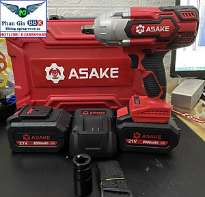MÁY SIẾT BULONG CAO CẤP ASAKE MỞ ỐC 38mm  PIN 15 CELL 8.0 AH