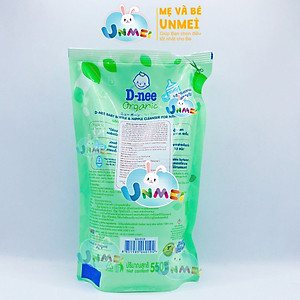 Nước rửa bình sữa D-nee Organic túi 550ml