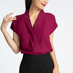 Áo Kiểu Công Sở Đẹp Thời trang thiết kế Hity TOP109 (Đỏ Auburn)