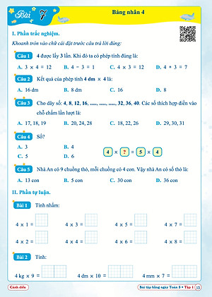 Combo Bài Tập Hằng Ngày, Bài Tập Tuần và Đề Kiểm Tra Toán, Tiếng Việt Lớp 3 - Cánh Diều - Học kì 1