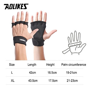 Găng tay nâng tạ, tập gym Nam - Nữ Aolikes AL117