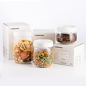 Hũ thủy tinh hút chân không bảo quản thực phẩm CAFE DE KONA