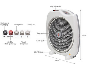 Quạt bàn đảo 4 Tấc chuyển hướng điện cao cấp Senko ( Hàng Chính Hãng ) BD850