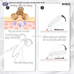 Dụng cụ lăn 3D - V Line massage nâng cơ mặt và body bằng sừng (MH825) day ấn huyệt, làm đẹp da - chăm sóc sức khỏe - HAHANCO
