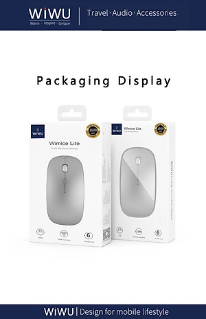 Chuột Không Dây Chuyên Dụng Dành Cho iPad , Máy Tính Bảng , Laptop Chính Hãng WIWU Wimice Dual WM101 Kết Nối Qua Bluetooth Tiện Lợi, Độ Nhạy Cao -Hàng Chính Hãng