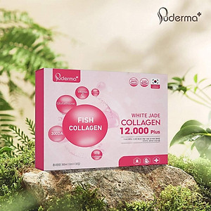 Collagen vảy cá White Jade Puderma 12.000 plus : Tăng độ đàn hồi cho làn da nhanh chóng, giúp da luôn căng mịn trắng sáng. Chống lão hóa da như nếp nhăn, khô ráp… và làm mờ vết thâm nám duy trì sự căng mướt, trẻ trung cho làn da